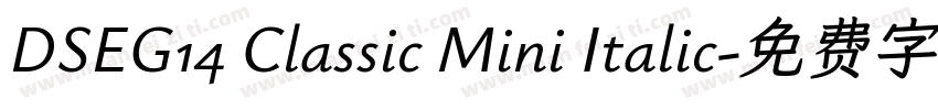 DSEG14 Classic Mini Italic字体转换
